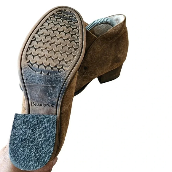 BearPaw Cow Suede Fleece Lined Women's Ankle Boots Size 7.5 - Picture 15 of 16